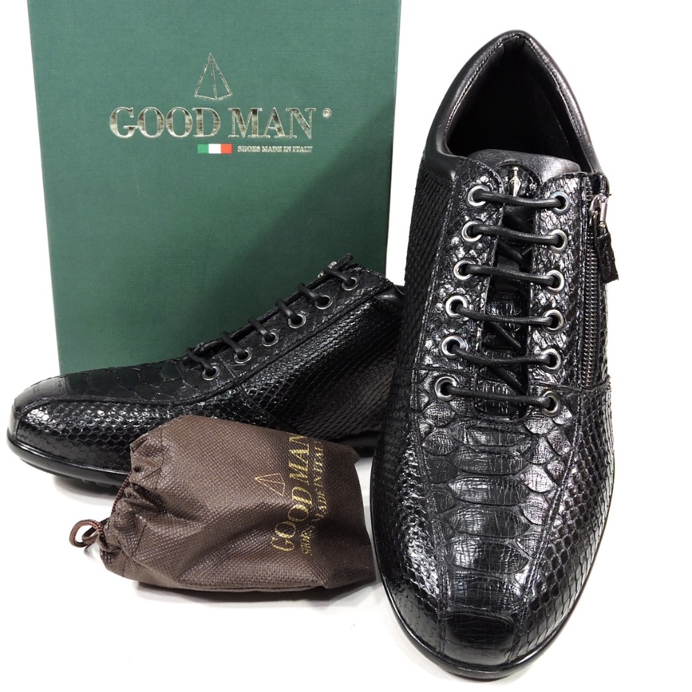 🇮🇹 GOODMAN 🇮🇹 python leather men's sneakers